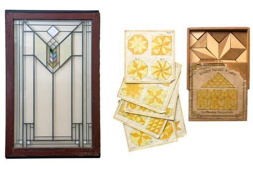 A la izquierda, ventana del hotel Lake Geneva, c. 1902 (Colección Autric-Tamayo). A la derecha, «El arte de la paquetería», siglo XIX (Colección Juan Bordes)