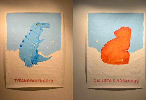 «Los dinosaurios nunca se extinguieron», acrílicos de 2018