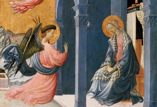 «La Anunciación», de Paolo Uccello. Detalle