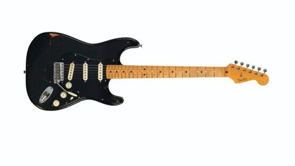 Esta es la «Black Strat», la guitarra más cara de la historia