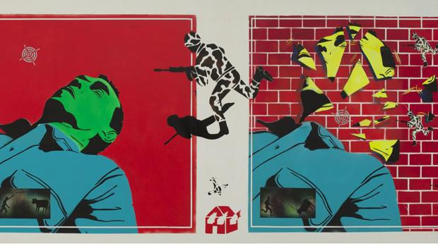 «Sin título (Cabeza verde)», pintura acrílica de 1982