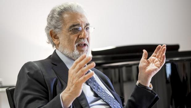 Plácido Domingo, en el Palau de les Arts durante una entrevista con ABC en 2014