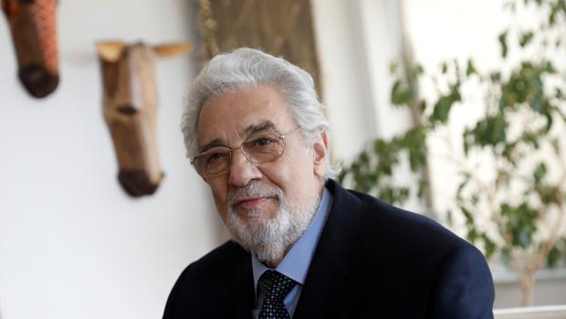 Plácido Domingo durante un evento en Nueva York