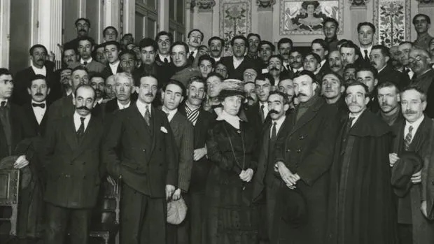 Recepción en ABC a Sofía Casanova, corresponsal de este periódico (1919)