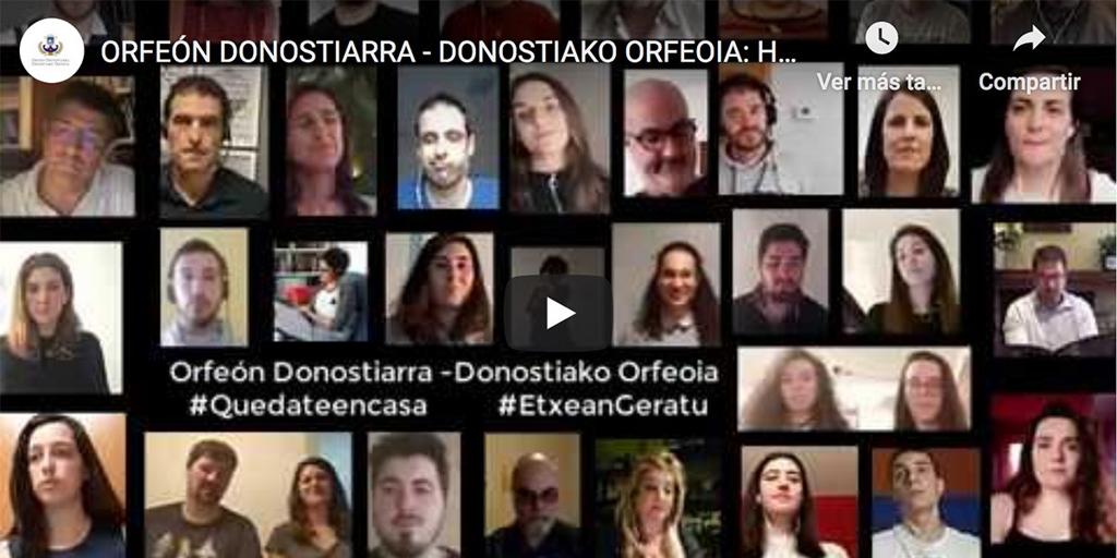 La emotiva versión del «Hallelujah» de Leonard Cohen del Orfeón Donostiarra para las víctimas del coronavirus