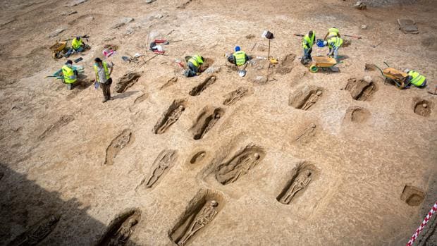 La excavación arqueológico se ha realizado con motivo de unas obras de un tramo de la autovía A-12