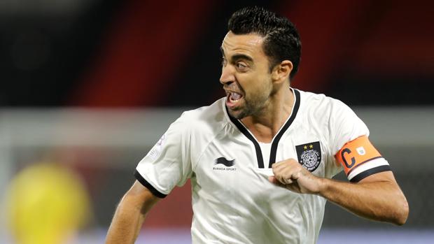 Xavi, en un partido con el Al Sadd