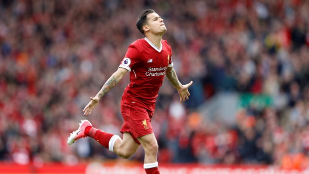 Coutinho con la camiseta del Liverpool