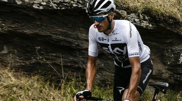 Moscon, durante la decimoquinta etapa del Tour de Fancia