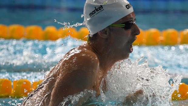 Pons, durante la competición