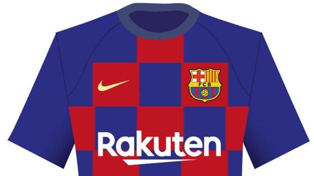 camiseta de cuadros del barça