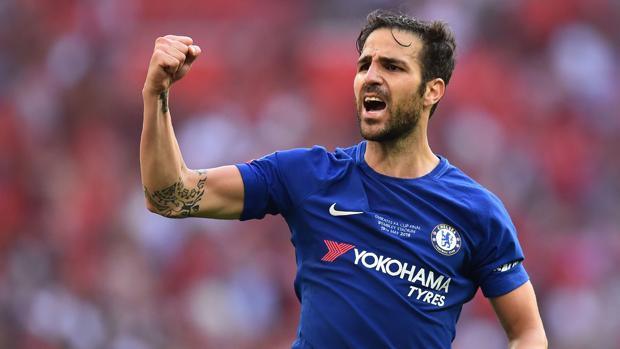 Cesc Fábregas, en su último partido con el Chelsea