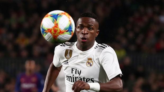Vinicius, durante un partido del Real Madrid