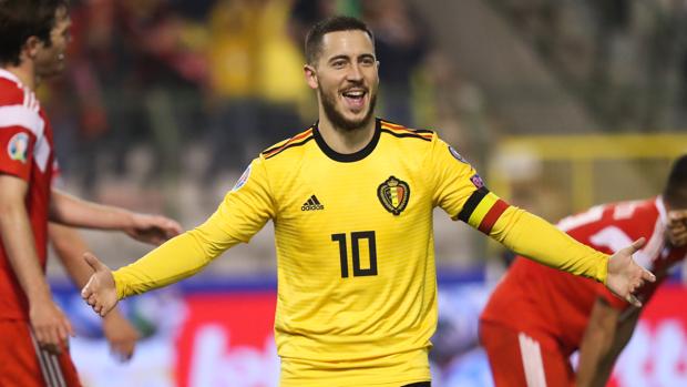 Eden Hazard, con Bélgica