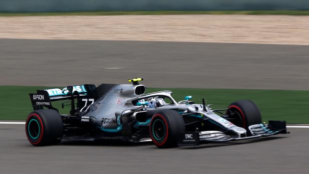 El Mercedes de Bottas, en acción
