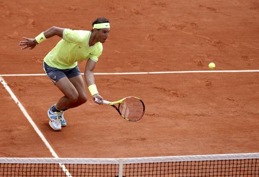 Nadal en un momento del partido