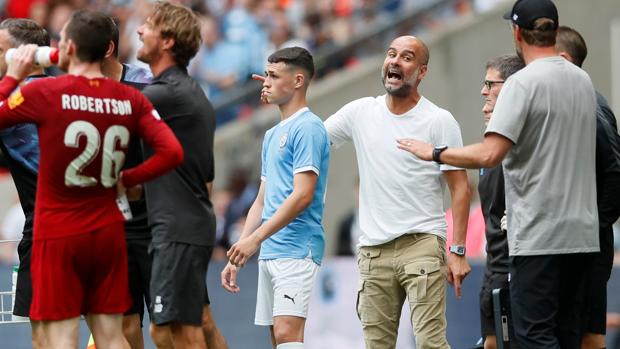 Guardiola, durante el partido