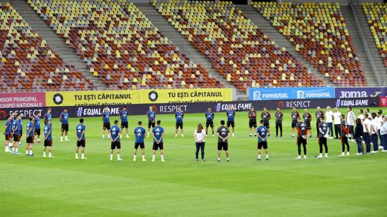 Minuto de silencio de la selección española en Bucarest en homenaje a Blanca Fernández Ochoa