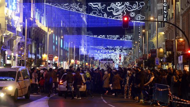 Cortes al tráfico en la Gran Vía