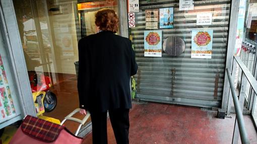 Mercado cerrado en Barcelona durante la huelga del 3 de octubre