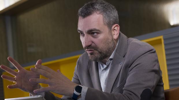 García de la Cruz en un momento de la entrevista