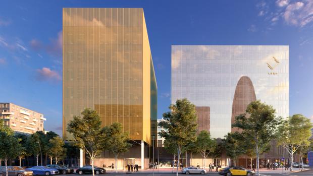 Fachada acristalada del edificio Luxa en Barcelona, uno de los últimos proyectos de Ariño en España