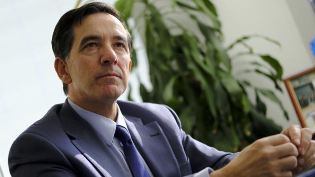 Ángel Martínez-Aldama, presidente de Inverco, durante la entrevista con ABC