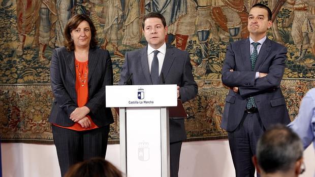 García-Page durante la rueda de prensa
