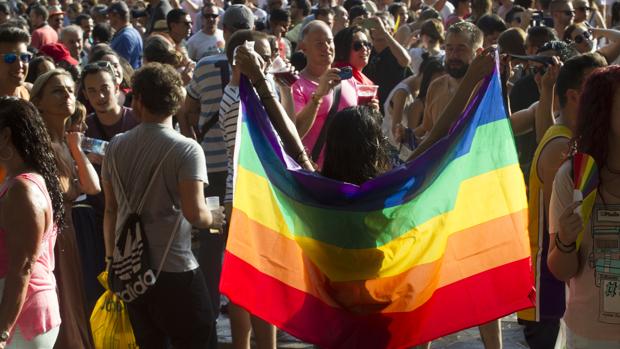 Imagen de una joven durante la celebración del Orgullo Gay en Madrid