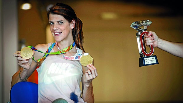 Ruth Beitia, luce junto a sus medallas de oro