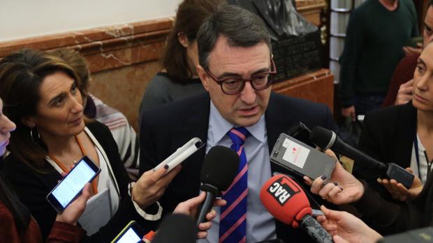 Aitor Esteban esta semana en los pasillos del Congreso de los Diputados