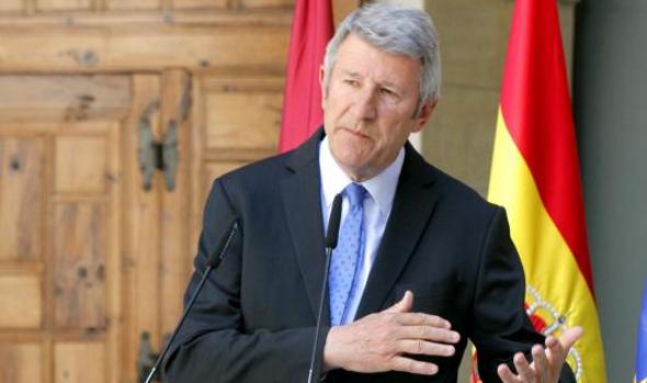 El empresario, político y escritor Philippe de Villiers en el Palacio de Fuensalida de Toledo durante la presentación del proyecto Puy du Fou