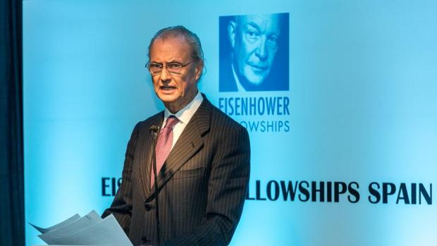 Morenés, en la entrega del premio otorgado por Eisenhower Fellows España a Vocento, este mayo