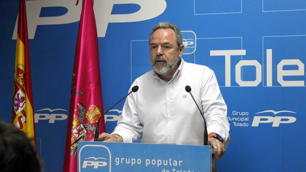 Jesús Labrador, portavoz del Grupo Municipal Popular, este miércoles en rueda de prensa