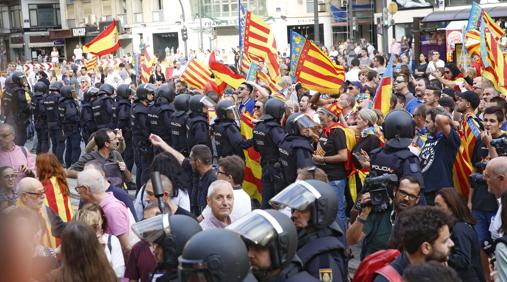 Imagen del despliegue policial