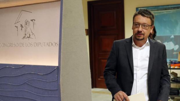 Xavier Domèench, este lunes durante la rueda de prensa para explicar el recurso de inconstitucionalidad del 155