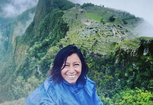 Imagen de Nathaly Salazar tomada durante su viaje
