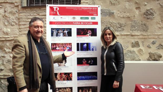 Milagros Tolón y Francisco Plaza, ayer durante la presentación de la programación del Rojas