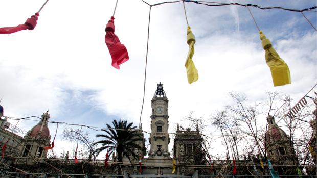 Imagen del montaje de una mascletà