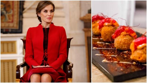 La Reina Letizia junto a uno de los platos de La Gastro