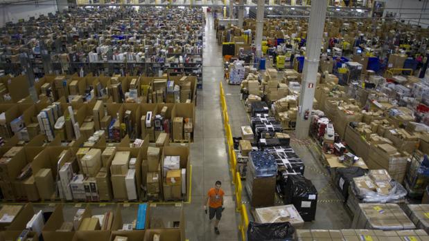 Uno de los centros logísticos de Amazon, en Madrid