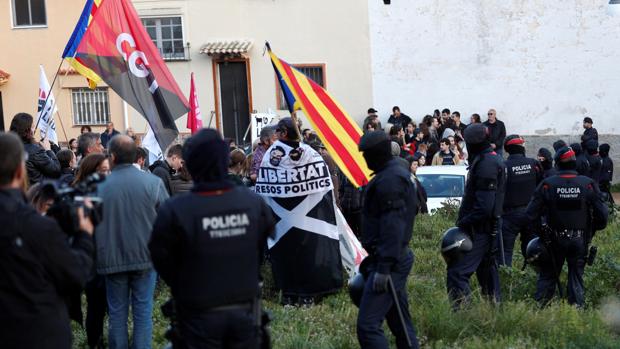 Manifestación de los CDR en Palafolls