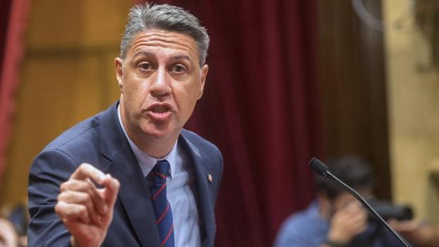 El líder del PP catalán, Xavier García Albiol, en el Parlament de Cataluña