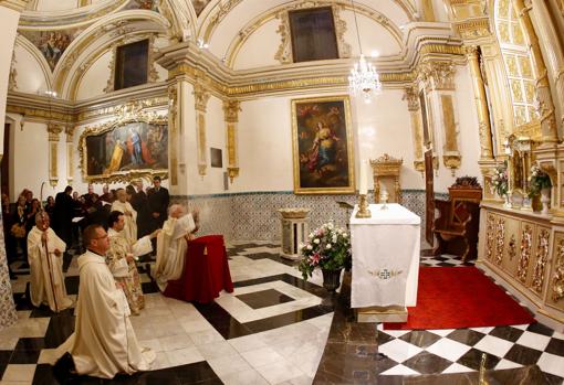 Aspecto de otros espacios de la parroquia de San Nicolás, durante la visita