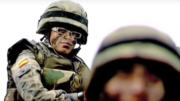 Soldado de la Brican XVI perteneciente al Regimeinto Soria 9 en Fuerteventura