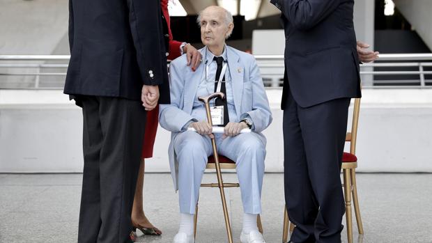 Santiago Grisolía, fundador de los Premios Premios Rei Jaime I, ha asistido este mediodia en el Museo de las Ciencias a la presentación