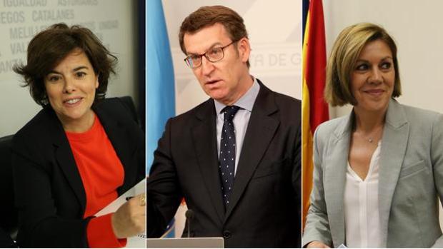 Sáenz de Santamaría, Feijóo y Cospedal, favoritos en la carrera por la sucesión de Rajoy