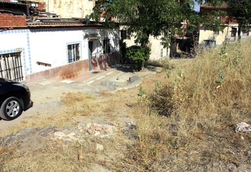 La casa está rodeada de piedras y maleza