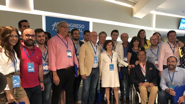 Santamaría, con los compromisarios del PP de Valladolid