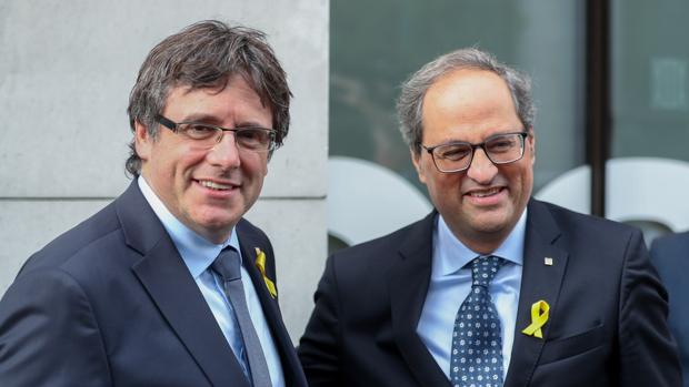 El expresidente Puigdemont y el presidente Torra en Bélgica
